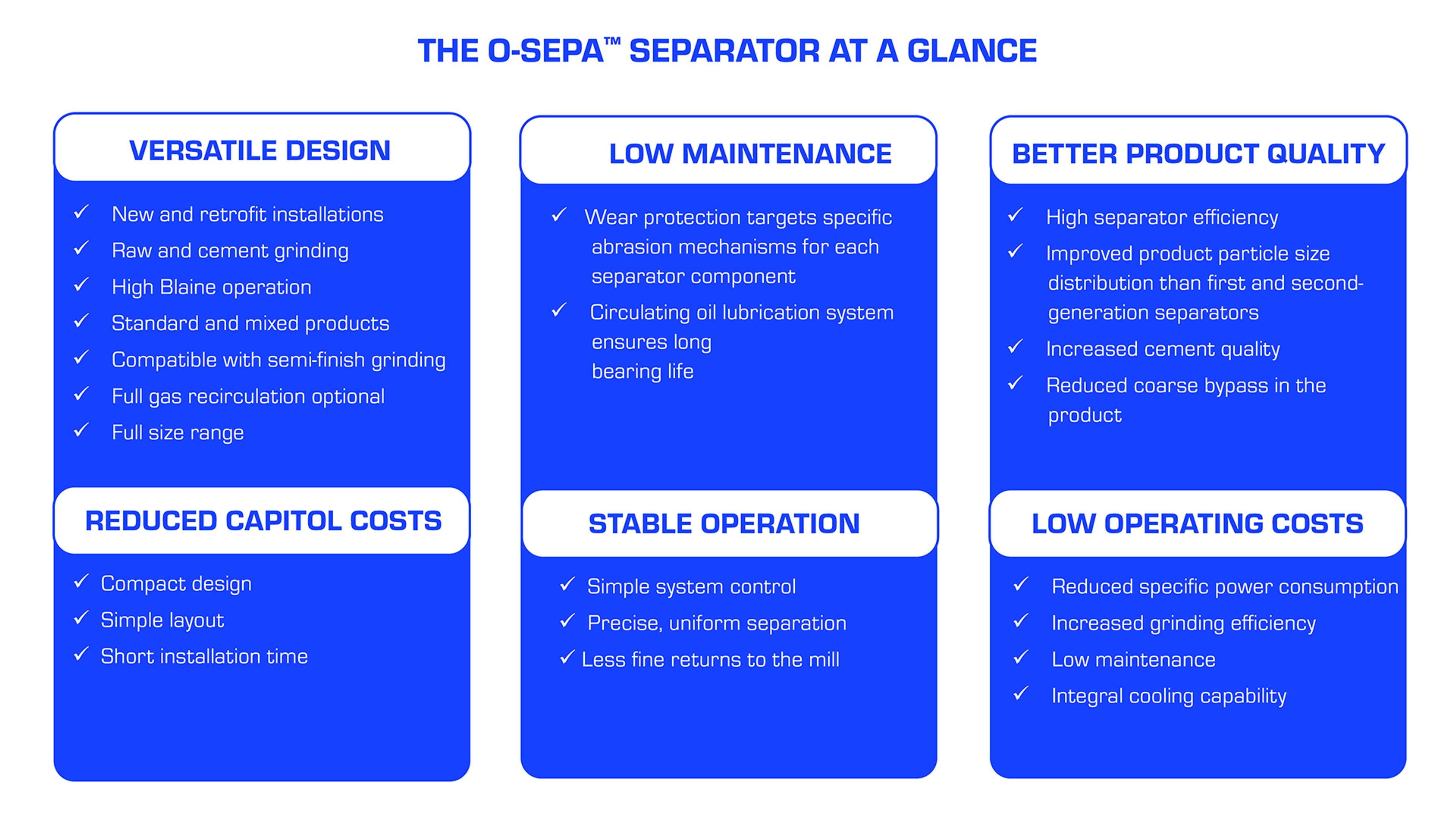The O-Sepa. Seprator at a glance. 