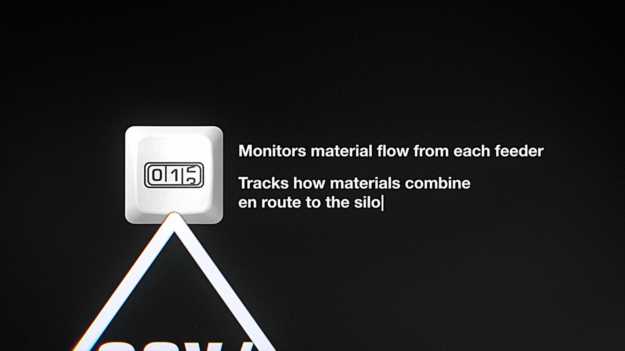 QCX/BlendExpert monitors material flow from each feeder and tracks how the materials combine on their way to the silo
