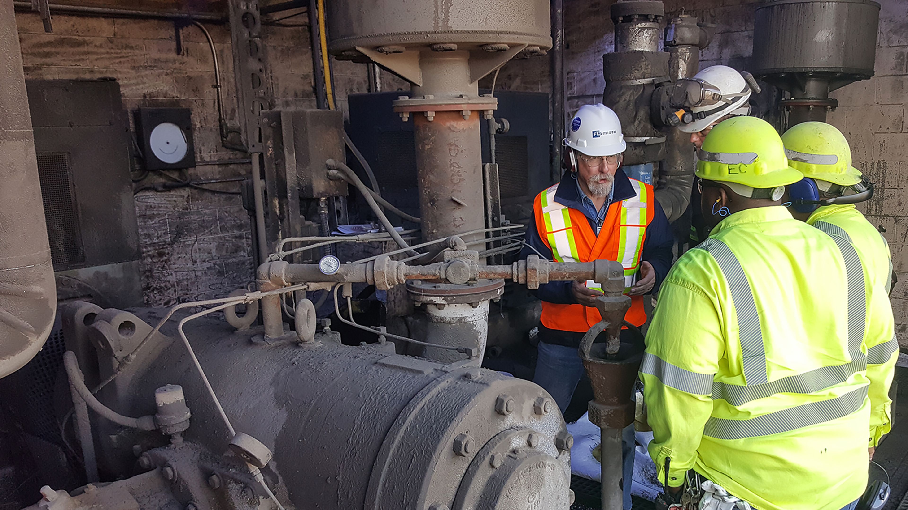 Service team on site