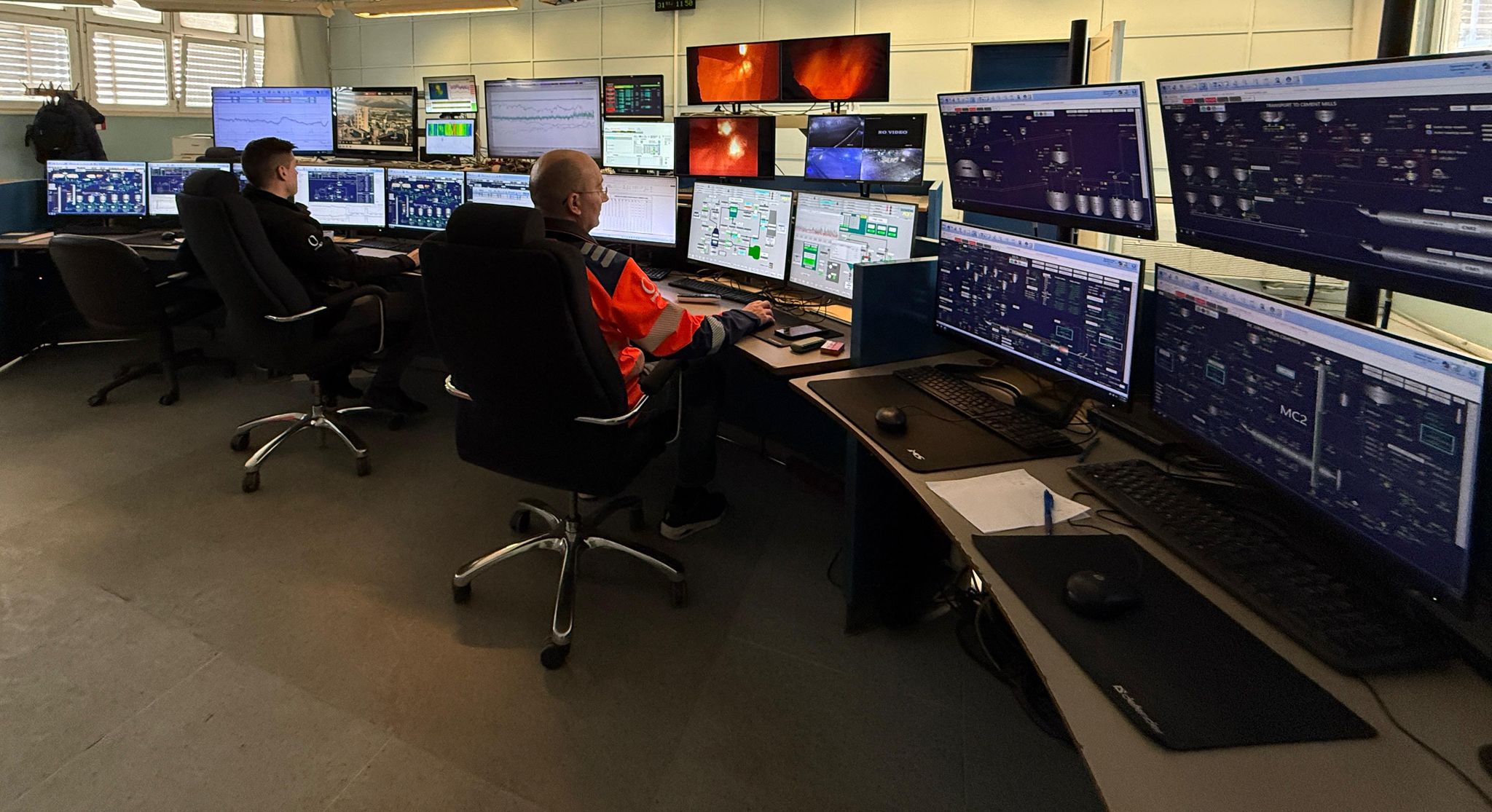 Control room at Cemex Croatia