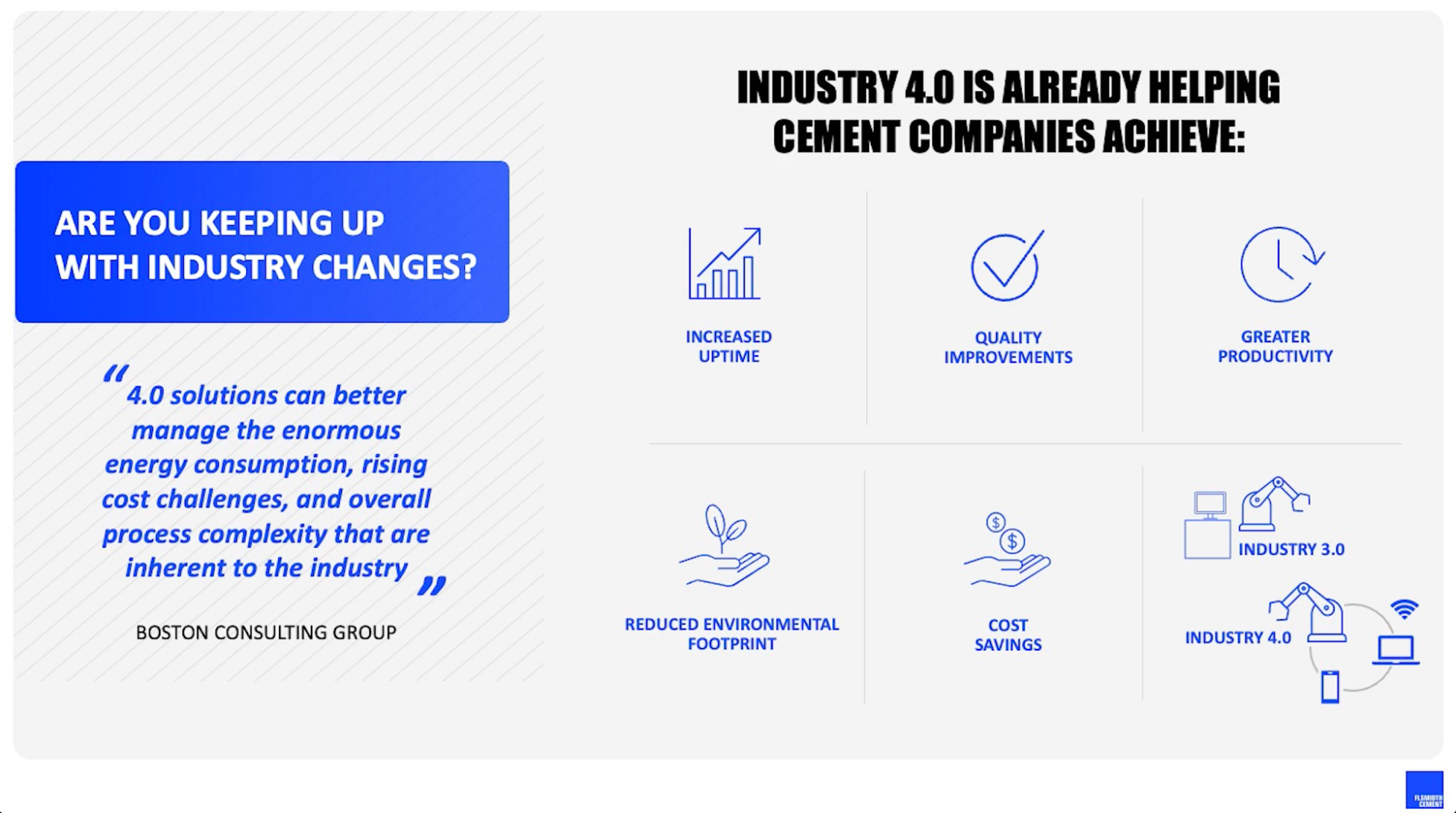 Industry 4.0 helps cement companies improve performance and efficiency.