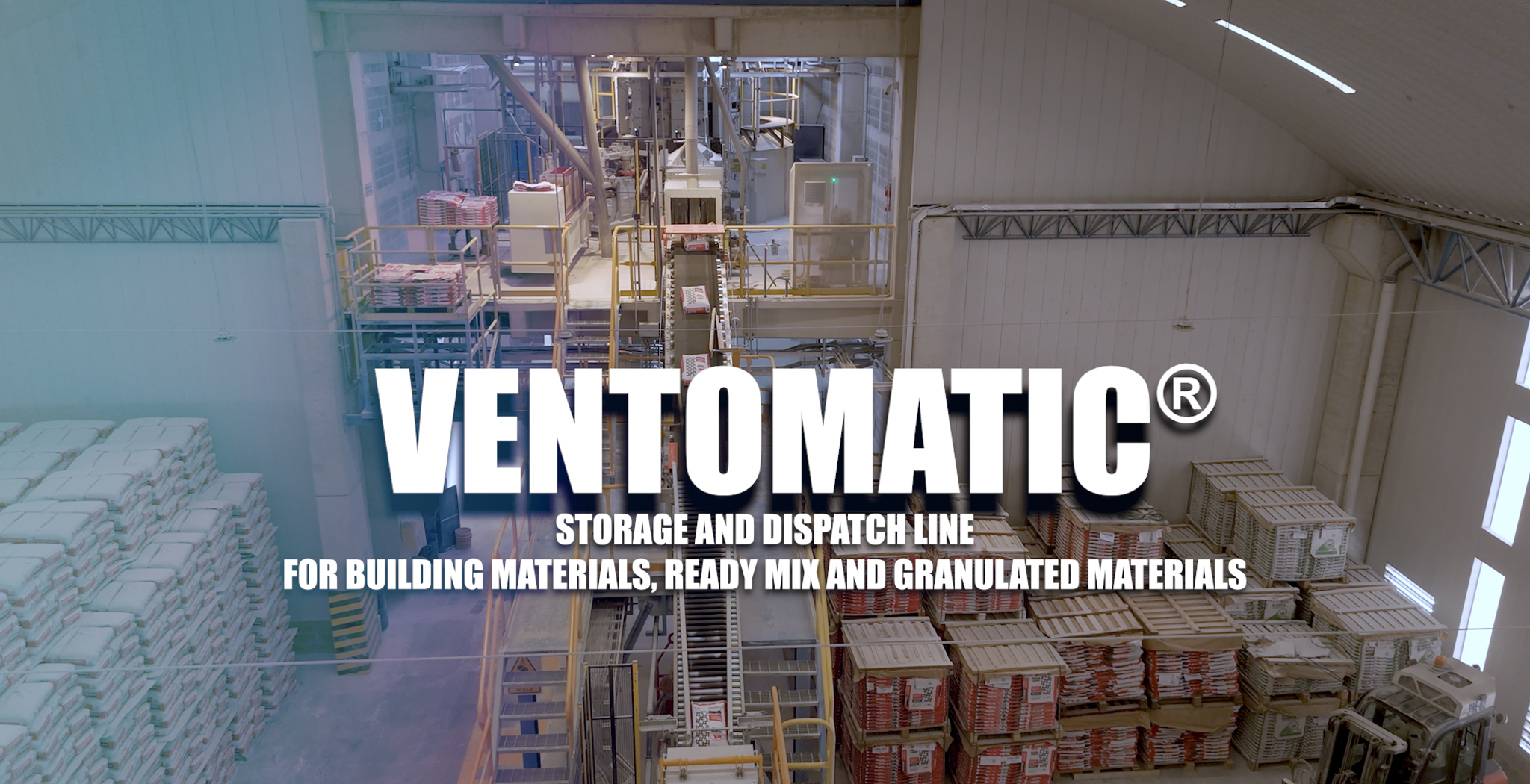Storage and dispatch line for building materials