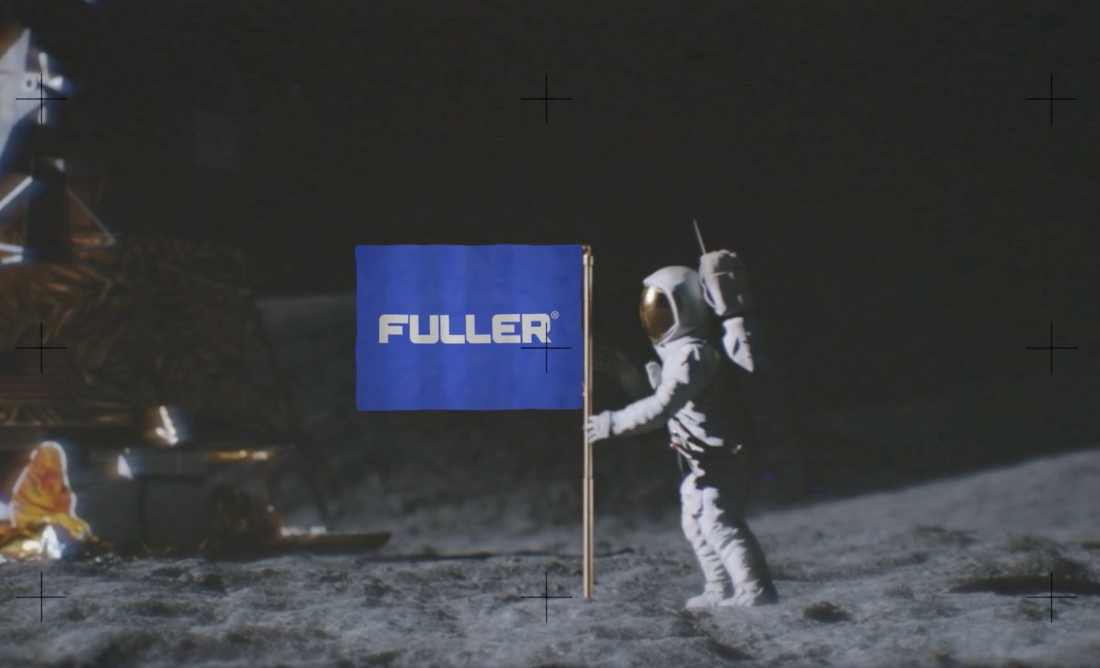 Thumbnail for automation video showing astronaut with Fuller Flag